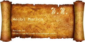 Weibl Marica névjegykártya